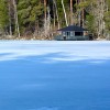lac gelé, à côté de Hvitträsk