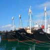 baleiniers, dans le port de Reykjavik